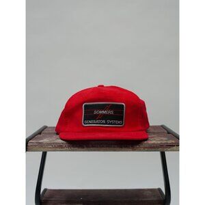 Vintage Sommers Red Corduroy Hat